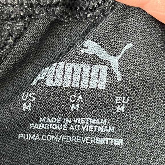 Puma Women's Sweatpants Size M Black White DRYCELL Ankle Zip Front Pockets - Picture 11 of 14